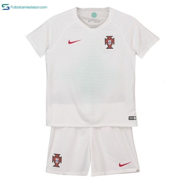 Camiseta Portugal 2ª Niños 2018 Blanco